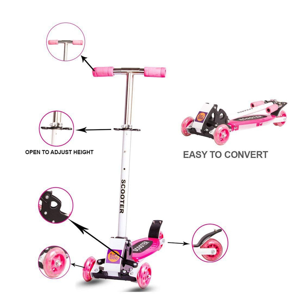 Adjustable 4W Kids Scooty 4W – Stable& Perfect for Beginner Riders