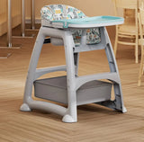 Adjustable Baby Feeding High Chair with Detachable Tray & Safety Harness