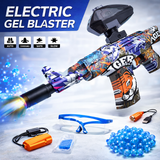 AK-47 Electric Gel Blaster Gun – Auto Repeating Water Bead Rifle with Glow Effect