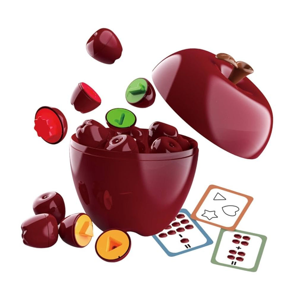 Apple Shape Sorting & Matching Toy – 4-in-1 Educational Learning Game