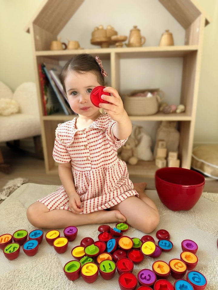 Apple Shape Sorting & Matching Toy – 4-in-1 Educational Learning Game