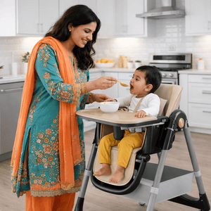 Automatic Swing Baby Feeding Chair with Recline & Adjustable Tray