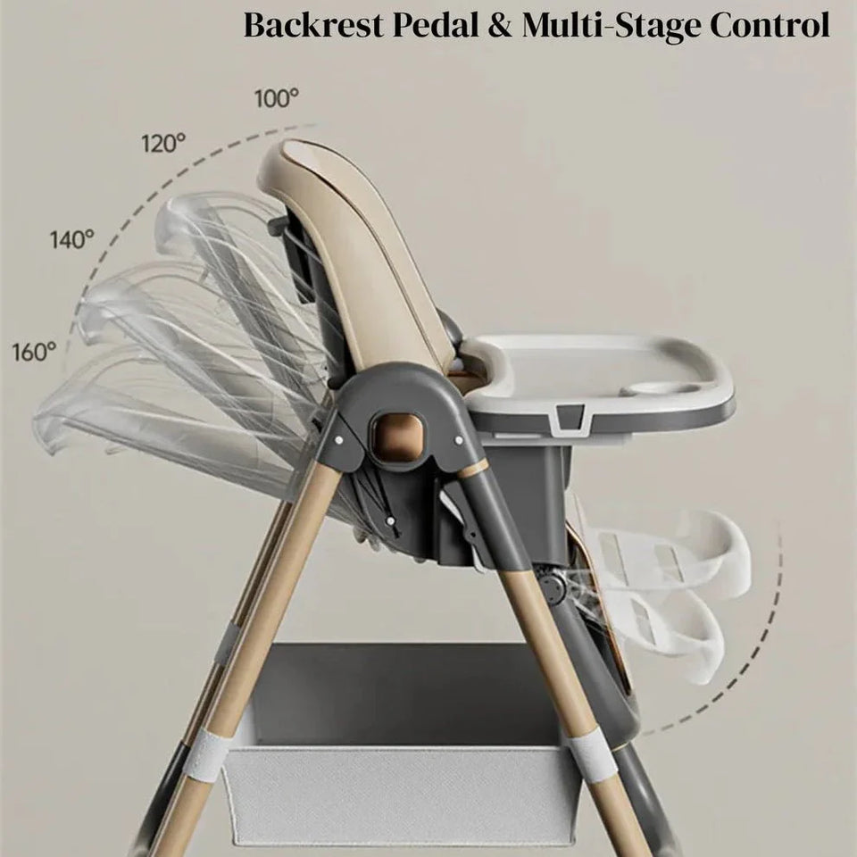 Automatic Swing Baby Feeding Chair with Recline & Adjustable Tray