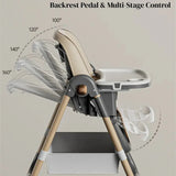 Automatic Swing Baby Feeding Chair with Recline & Adjustable Tray