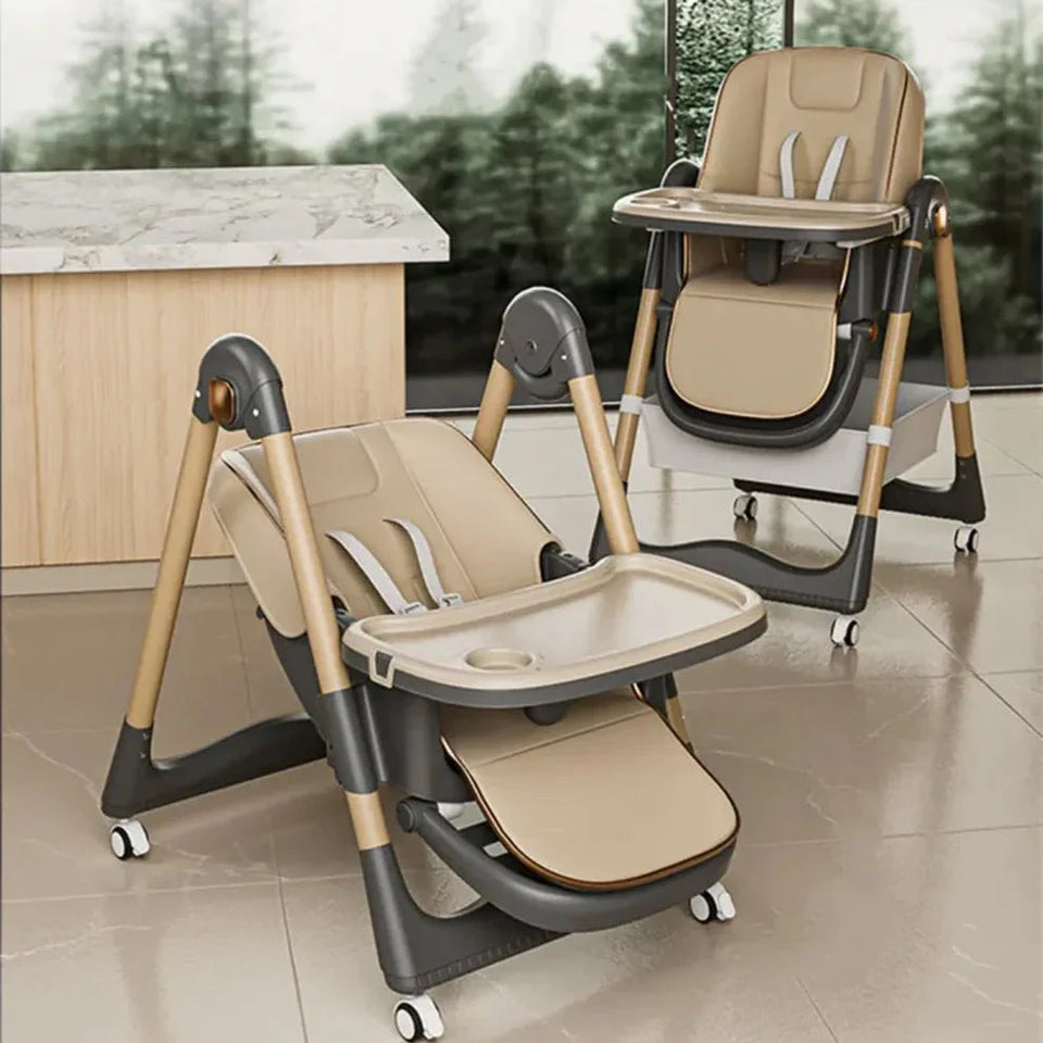 Automatic Swing Baby Feeding Chair with Recline & Adjustable Tray
