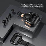 New Fascial Gun Muscle Relaxing Vibration Massager Low Noise Multifunction Massage-Head and Belt Body Relaxer Massage Gun