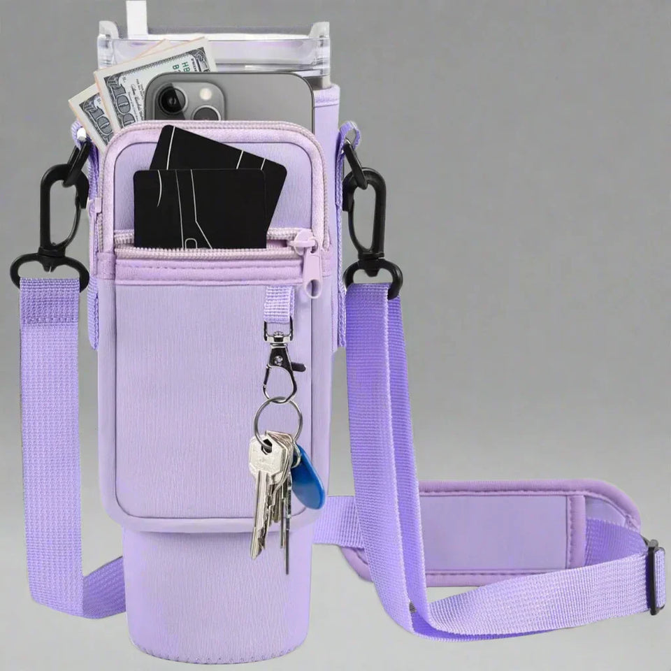 Stanley 40oz Tumbler Carrier  – Adjustable Strap & Phone Pocket