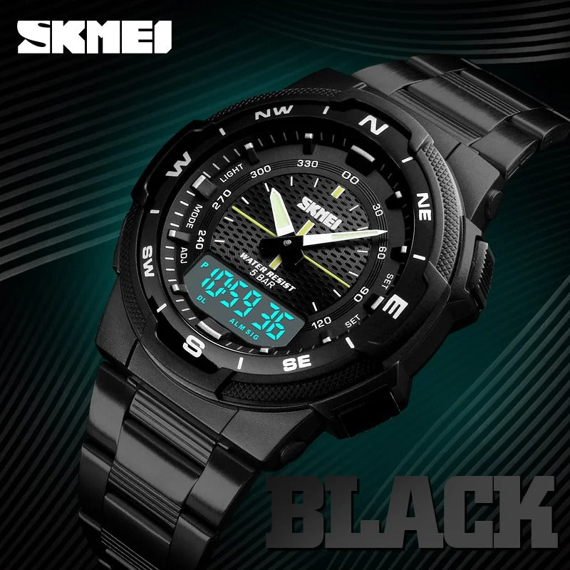 SKMEI Waterproof Stainless Steel Chronograph Watch