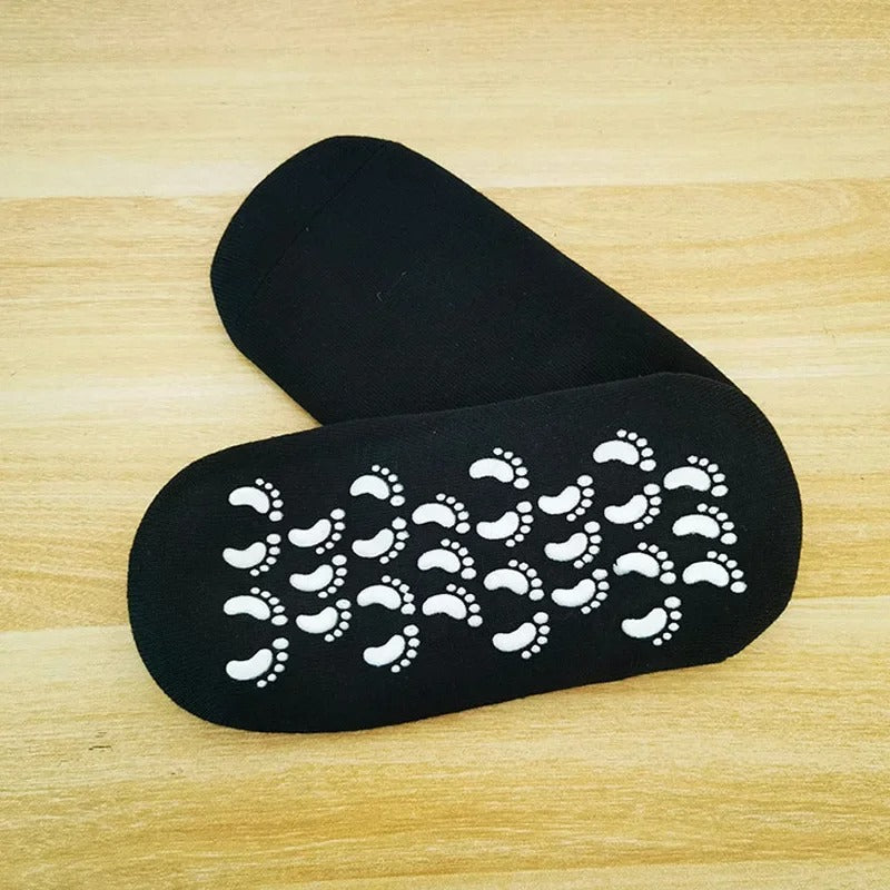 2 PCS Silicone Moisturizing Gel Socks for Cracked Heels - Reusable Foot Mask