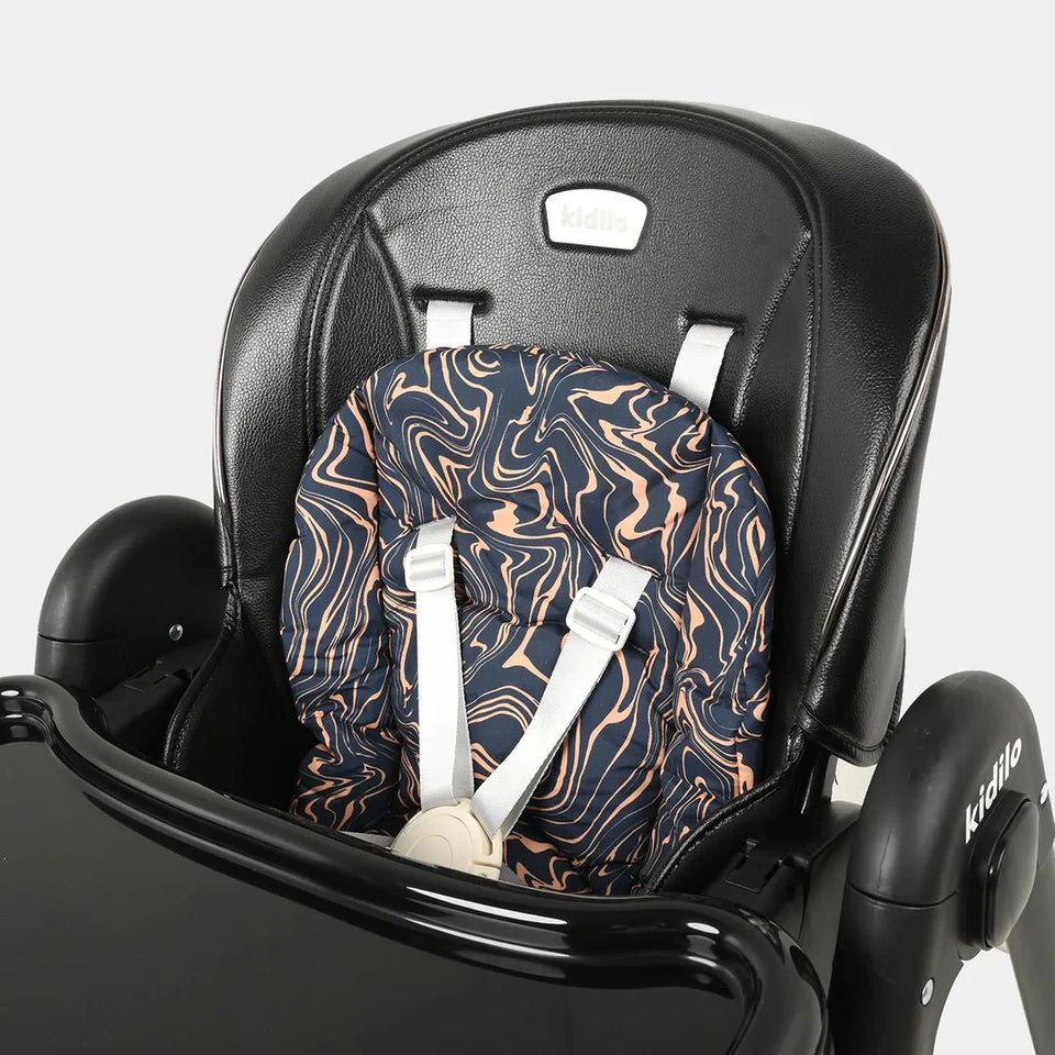 Baby Feeding High Chair with Height Adjustment, Safety Belt & Removable Tray