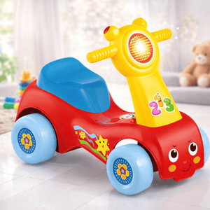 Baby Musical Ride-On Scooter Car – Interactive Push Car for Toddlers with Lights & Sounds