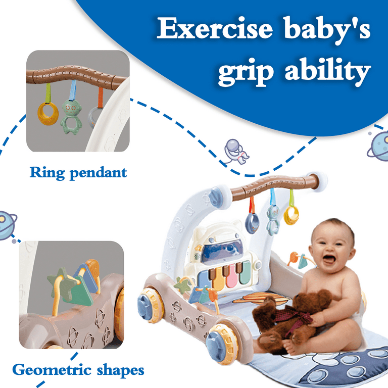 Baby Pedal Piano Playgym + Walker with Hanging Toys