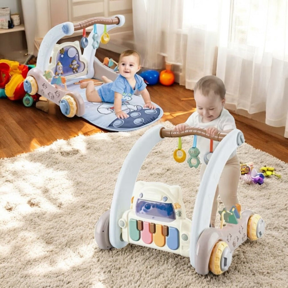 Baby Pedal Piano Playgym + Walker with Hanging Toys