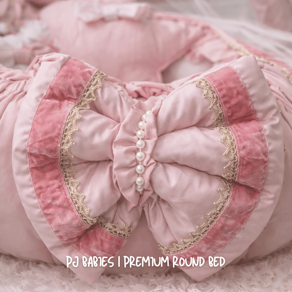 Baby Pink Cloud Reversible Premium Baby Round Cot & Play Mat