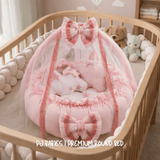 Baby Pink Cloud Reversible Premium Baby Round Cot & Play Mat