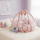 Baby Pink Cloud Reversible Premium Baby Round Cot & Play Mat