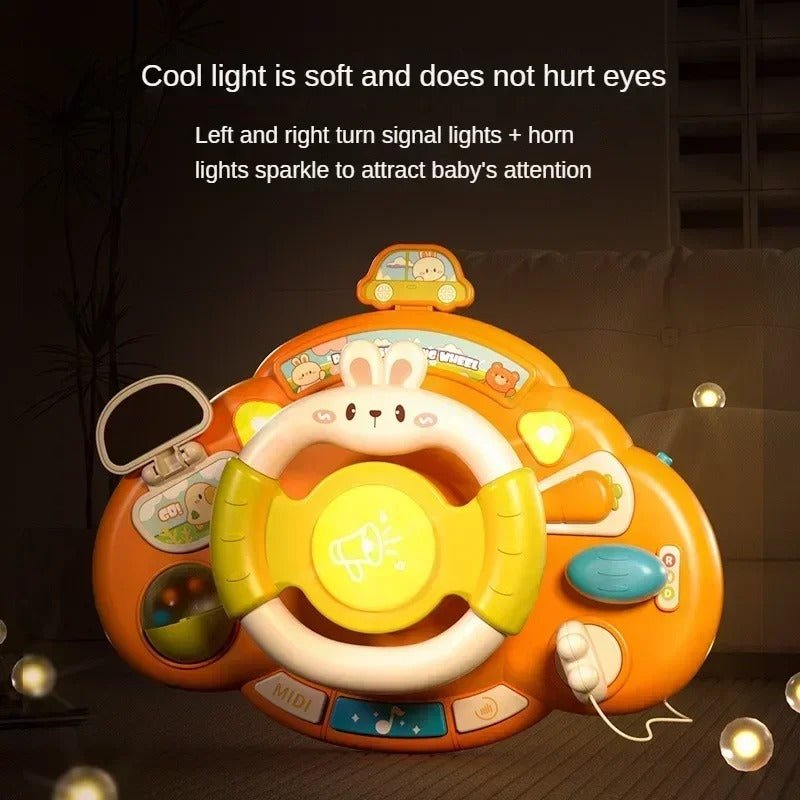 Baby Rabbit Musical Steering Wheel – Light-Up Driving Activity