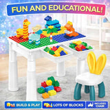 Block Building Table With Chair | 102 Pcs