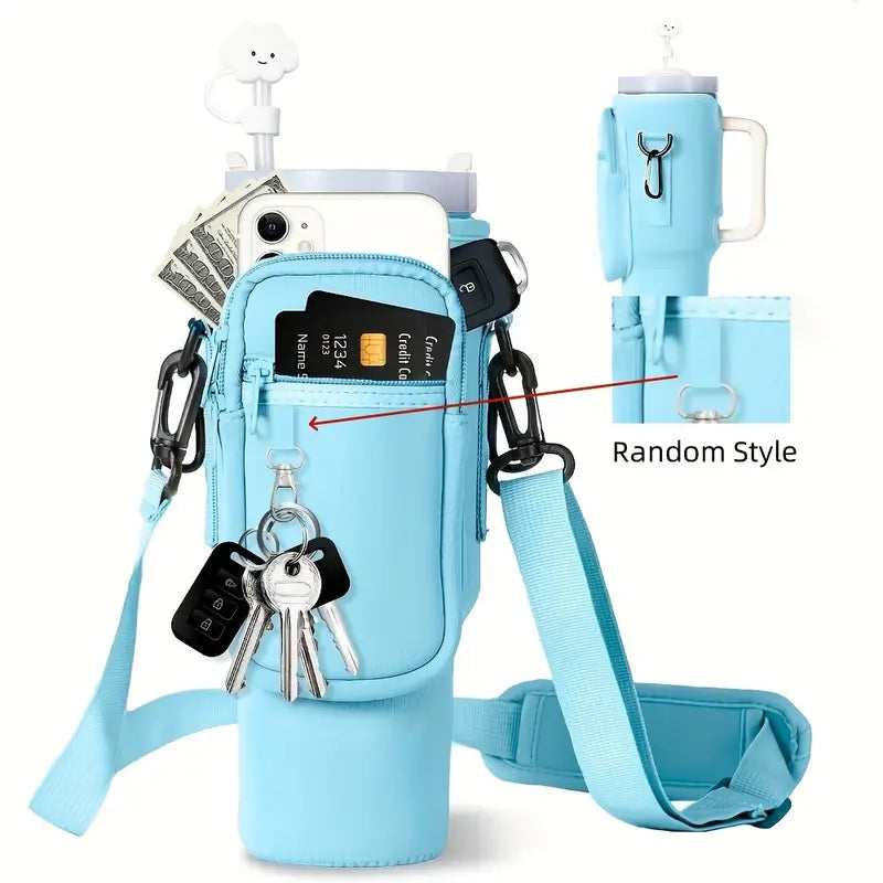 Stanley 40oz Tumbler Carrier  – Adjustable Strap & Phone Pocket