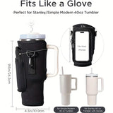Stanley 40oz Tumbler Carrier  – Adjustable Strap & Phone Pocket