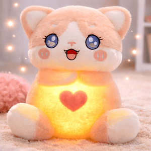 Breathing Musical Plush Cat with Soft Light – Calming Sleep for Kids