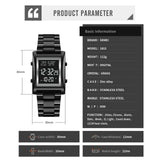 Power Brand Men's Quartz Luxury Stainless Steel Waterproof Wristwatch