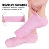 2 PCS Silicone Moisturizing Gel Socks for Cracked Heels - Reusable Foot Mask