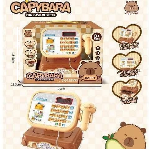 🧾 Capybara Cash Register Toy – Fun Shopping Play Set for Kids!