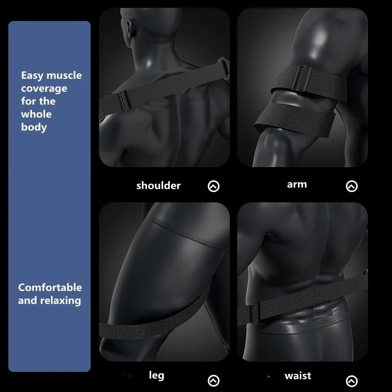New Fascial Gun Muscle Relaxing Vibration Massager Low Noise Multifunction Massage-Head and Belt Body Relaxer Massage Gun