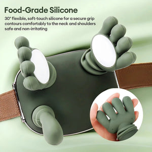 4D Simulated Human Hand Massager with Five Fingers, Electric Deep Tissue Massage Cushion, Wireless USB Rechargeable Portable Device for Neck, Shoulders, Back, Arms, And Legs