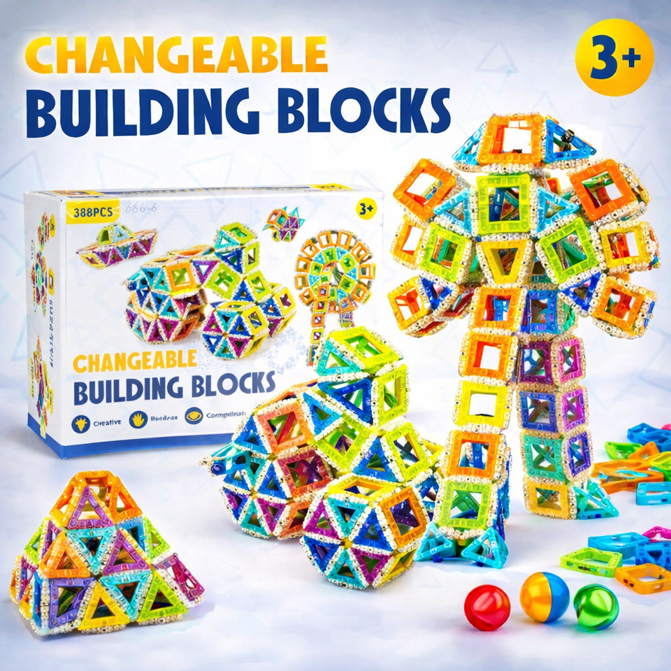 Changeable Magnetic Building Blocks Set |388 PCS