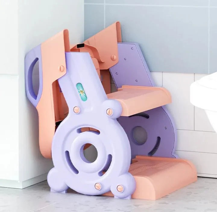 Child-Friendly Commode Ladder with Non-Slip Steps