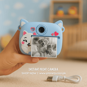 Coffee Cat Instant Print Bluetooth Camera – Snap, Print & Purr-fect Memories!