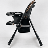 Comfort Seat Premium Baby Feeding High Chair with Wheels &  Secure Safety Belt