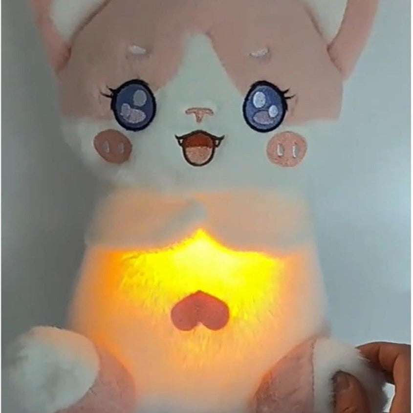 Breathing Musical Plush Cat with Soft Light – Calming Sleep for Kids