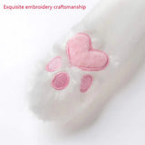 Cute White Bunny Winter Hat with Plush Ears & Lights – Soft Warm & Cozy Headwear