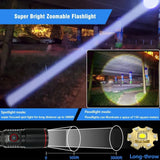 Powerful LED Flashlight Rechargeable Portable Torch White Laser Outdoor Light