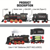 Electric Smoke Classic Train Set with Tracks & Cargo Cars