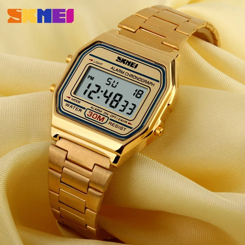Skmei Top Brand Luxury Stainless Steel Chrono Sport Watch