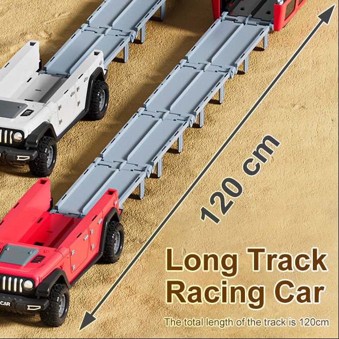 Deformable Track Car Carrier with 6 Metal Cars Set