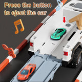 Deformable Track Car Carrier with 6 Metal Cars Set