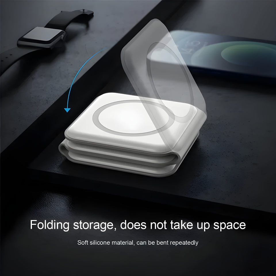 3-in-1 Foldable Wireless Charging Pad – Fast Charging – Portable Travel Charging Station
