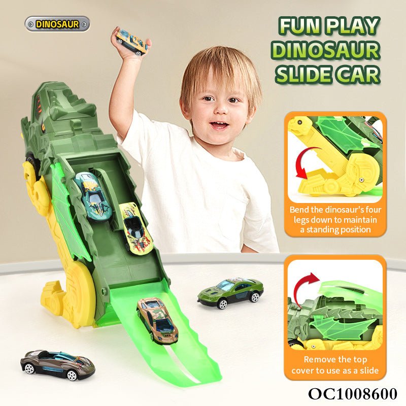 Dinosaur Car Transporter Play Set – Monster Truck & Racing Cars Adventure