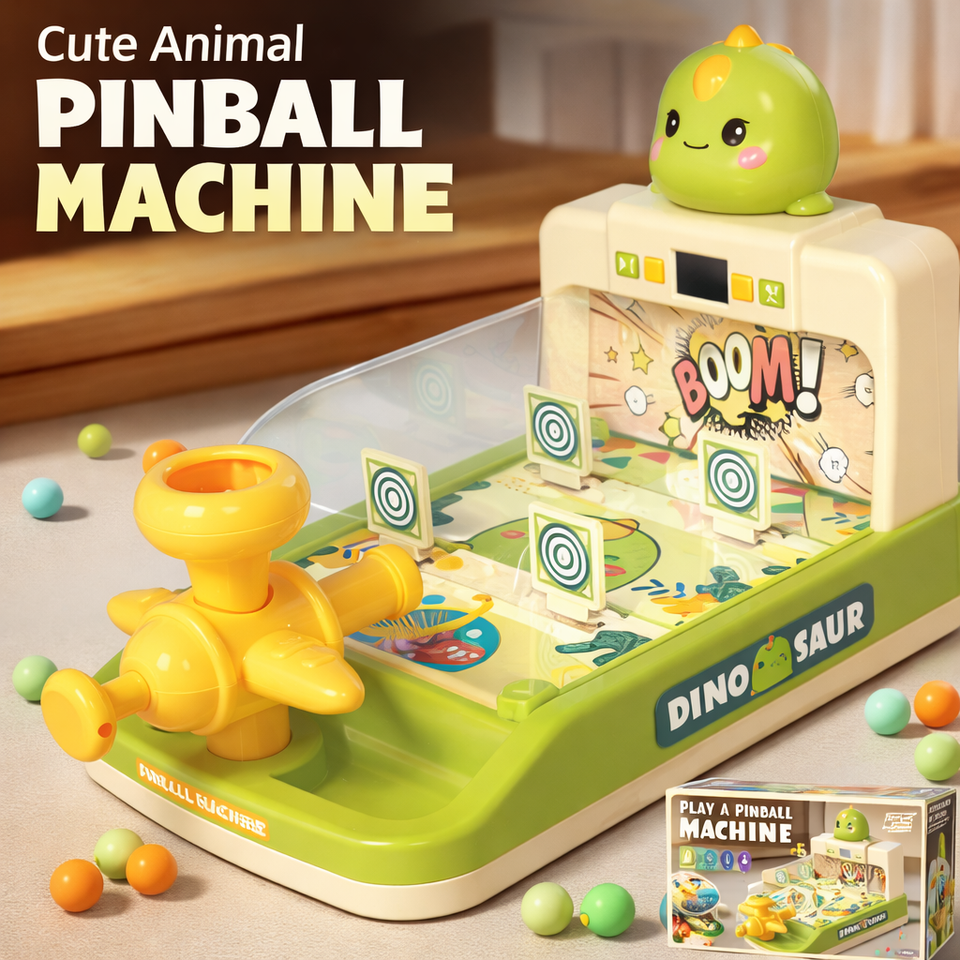 Dinosaur Fun Pinball Game – Cute Animal Ball Shooting Play Machine for Kids