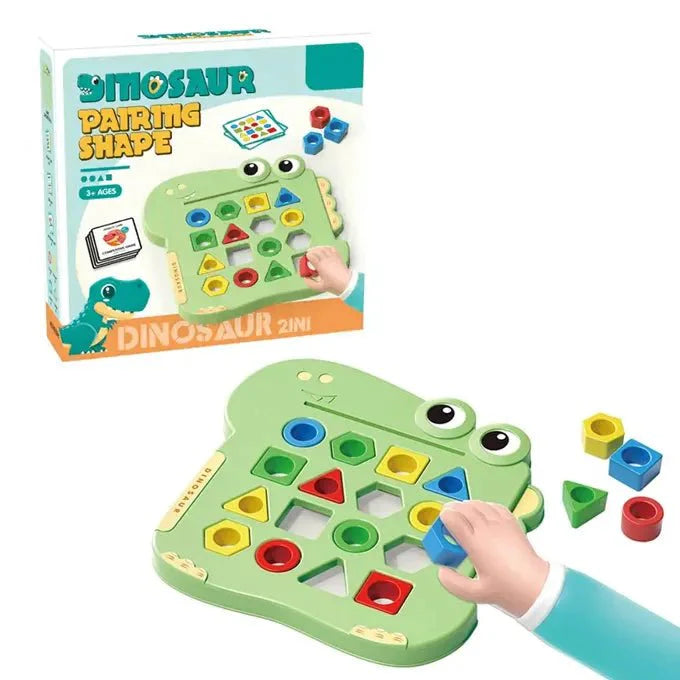 Dinosaur Shape Pairing Board – Early Learning Matching Game for Kids