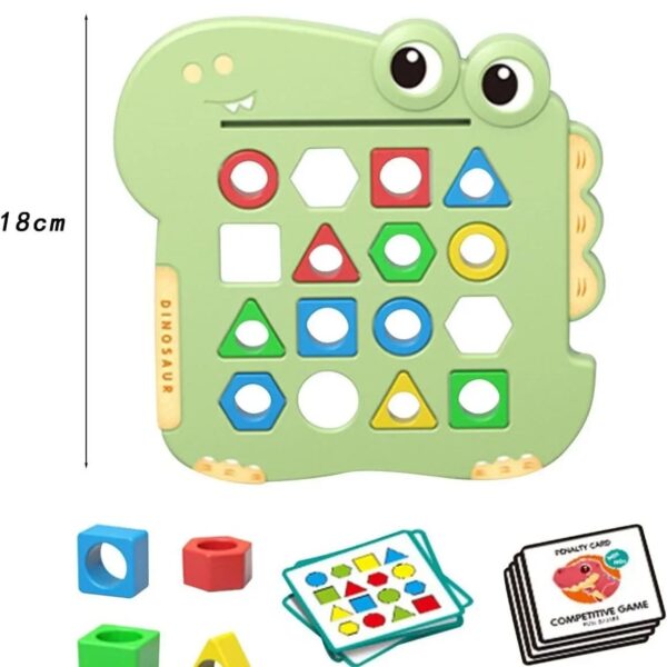 Dinosaur Shape Pairing Board – Early Learning Matching Game for Kids