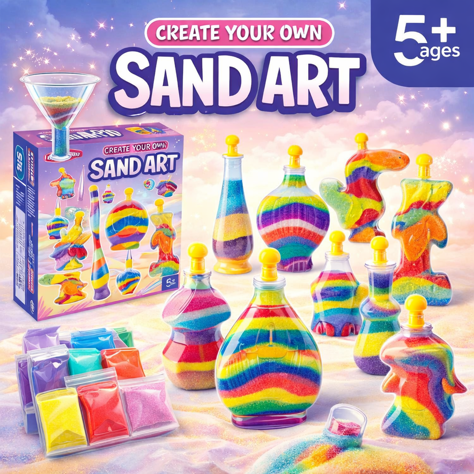 🎨 DIY Create Your Own Sand Art Kit | Glow-in-the-Dark Fun