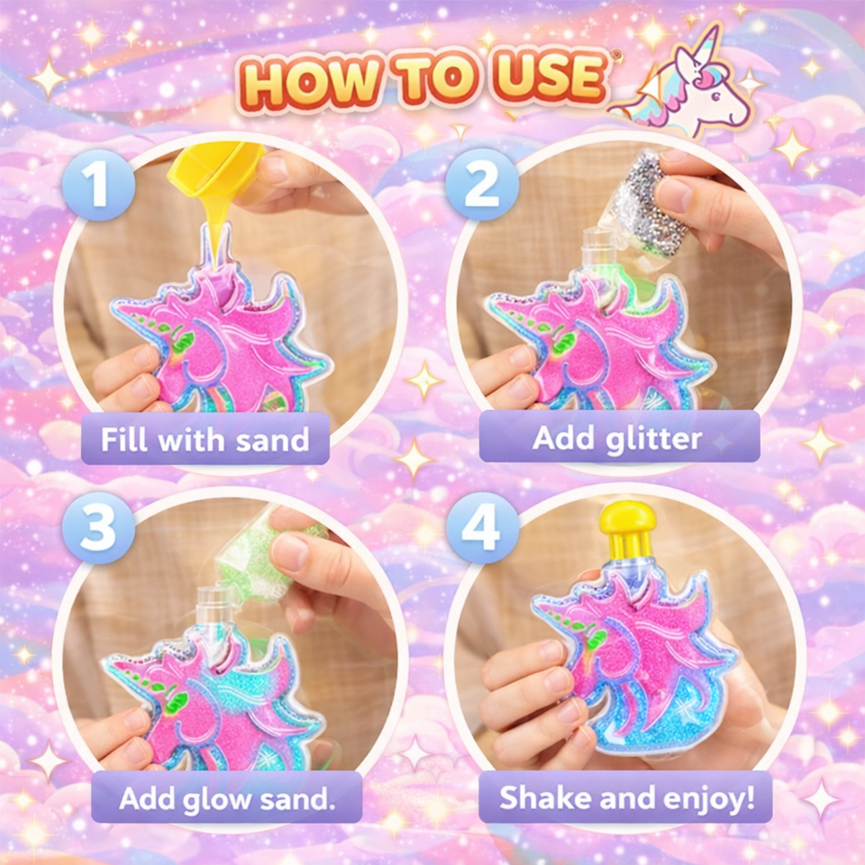 DIY Glitter & Glow Magical Sand Art Kit