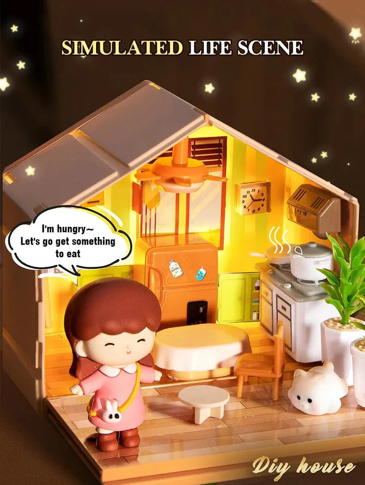DIY Miniature Doll House Cottage Handmade Art & Pretend Play Set ✨🏡