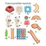 🧩 DIY Rolling Ball Track Building Blocks Set